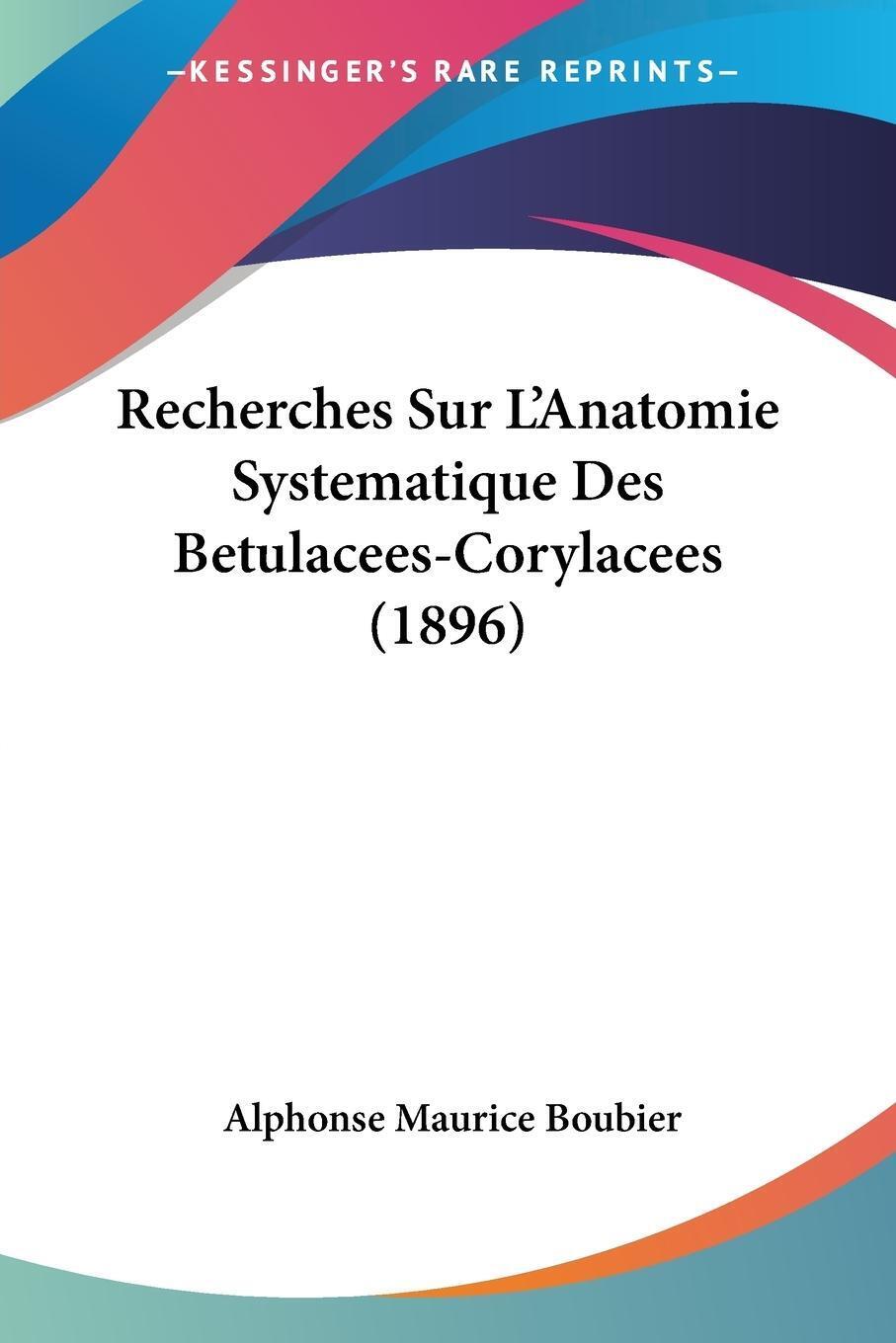 Thumbnail - Recherches Sur L'anatomie Systematique Des Betulacees-corylacees
