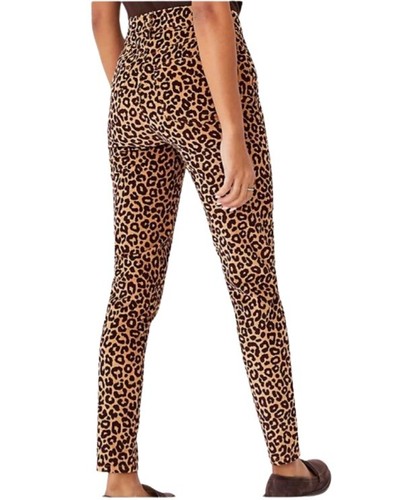 NWT Ann Taylor Brown Corduroy Cotton Animal Print Five Pocket Jeans Size 2P - Picture 2 of 6