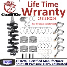 Crankshaft Connecting Rod Bearing Piston Kits For Hyundai Sonata Kia Optima 2.4l