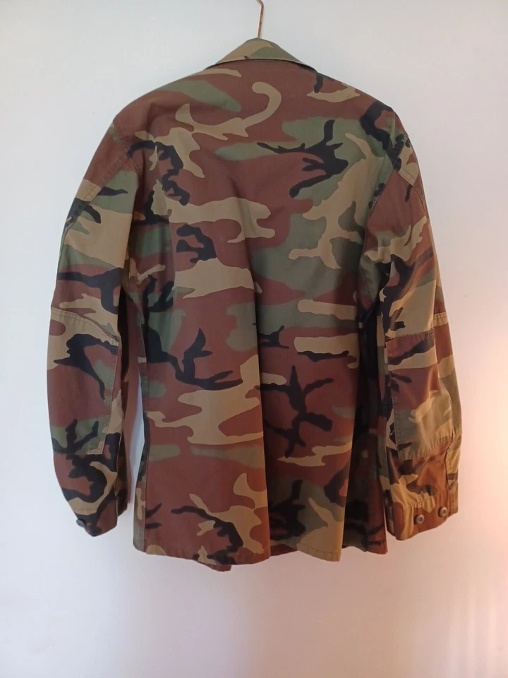 Propper Military Fatigues Tactical Shirt Coat L/L Green Woodland Camo Ripstop - Image 2 of 4
