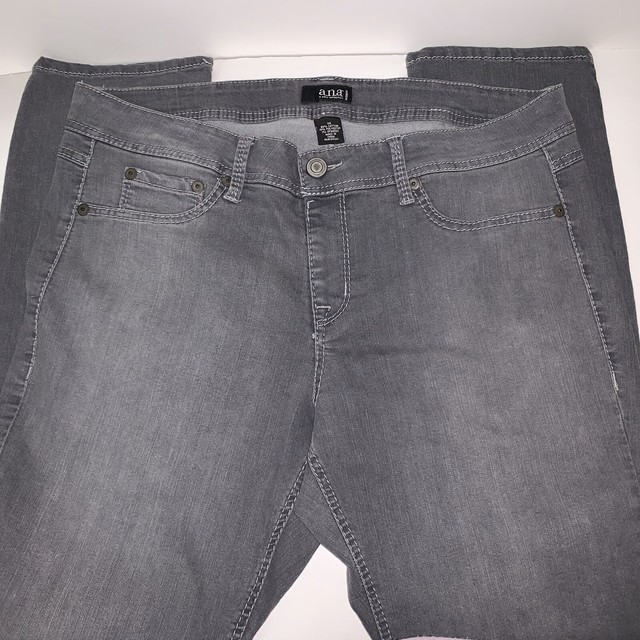 ANA Woman Size 1X Womens Jeans Gray Faux No Zipper eBay