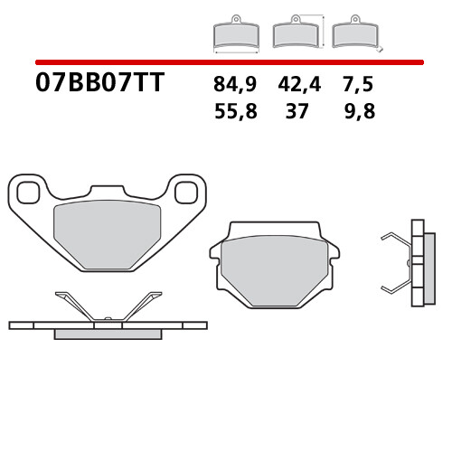 Paire Plaquette de Frein Arrière BREMBO KTM EXC LC4 350 93>94 - Photo 1/9