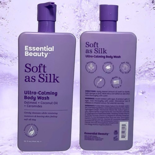 ESSENTIAL BEAUTY Ultra-Calming BODY WASH Oatmeal Coconut Ceramides 32oz RELAX - Picture 3 of 8