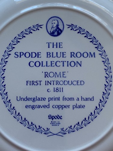 SPODE England BLUE ROOM Georgian Series "ROME" 10.5” Dinner Plate England - Picture 10 of 10
