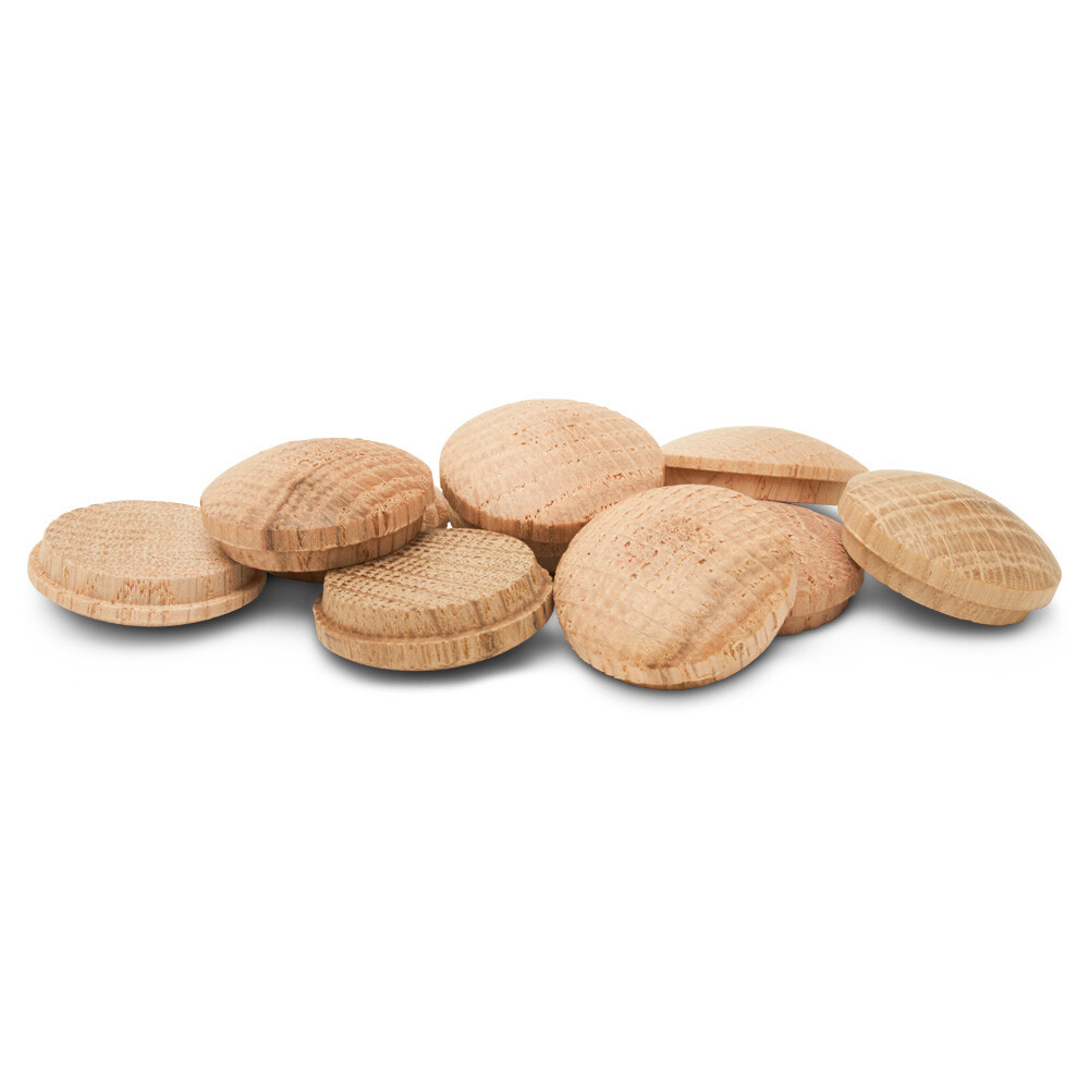 Wood Hole Plugs 1 inch, Oak Button Top Plugs for Screw Holes