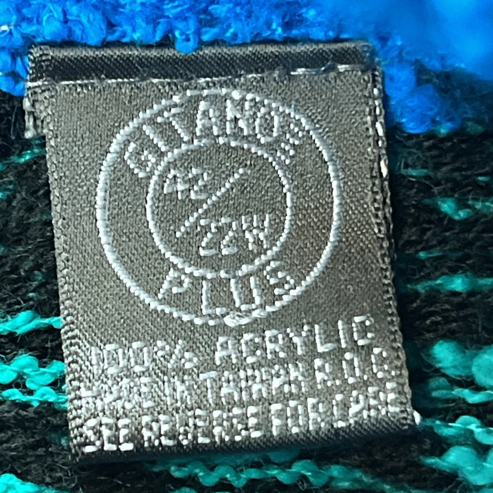 Vintage 80s Gitano Plus Colorful Knit Mock Neck Sweater Women’s Size 42/22W - Image 4 of 4