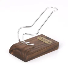 Handmade Wooden Tobacco Pipe Stand Rack Display Holder for 1 Smoking Pipe Silver