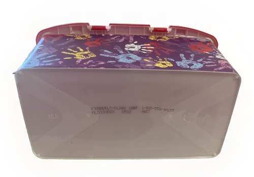 Huggies Red Hand Prints Baby Wet Wipe Case Container Box Holder,Empty, EUC Clean - Picture 5 of 7