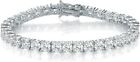 6.5 ct Moissanite Tennis Bracelet 14k White Gold Plated Sterling Silver 3mm