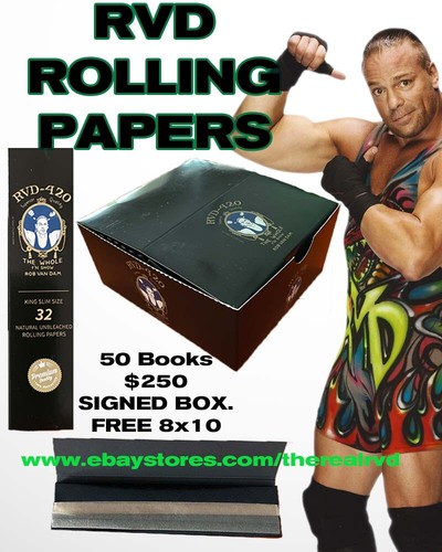 1 CAJA FIRMADA - 50 LIBROS - PAPELES DE LIAR RVD - CRUDO NATURAL SIN BLANQUEAR - TAMAÑO KING  - Imagen 1 de 5