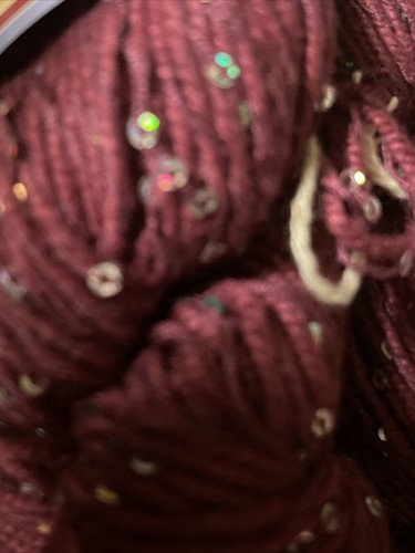 South West Trading Co Yang Yarn 6 Skein Wool Silk Bamboo Blend w Sequins #842 - Picture 4 of 4