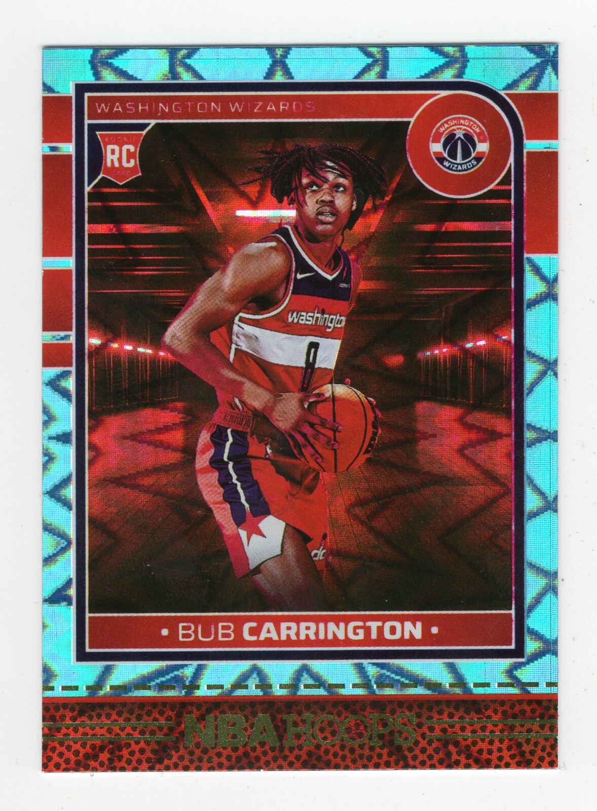 2024-25 Panini NBA Hoops Bub Carrington #244 RC Teal Explosion