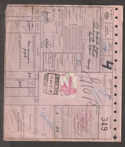 Belgium stamp on parcel cards - Picture 5 of 17