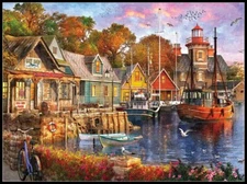Harbor Evening - DIY Chart Counted Cross Stitch Patterns Needlework embroidery 