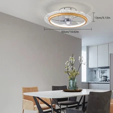 Modern Gold Ceiling Fan with Lights Dimmable LED with Remote Control 85-265V