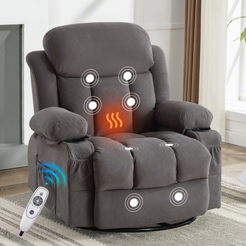 Power Lift Recliner Chair with Heat and Massage Electric Fabric Recliner Chair - Bild 36 von 83