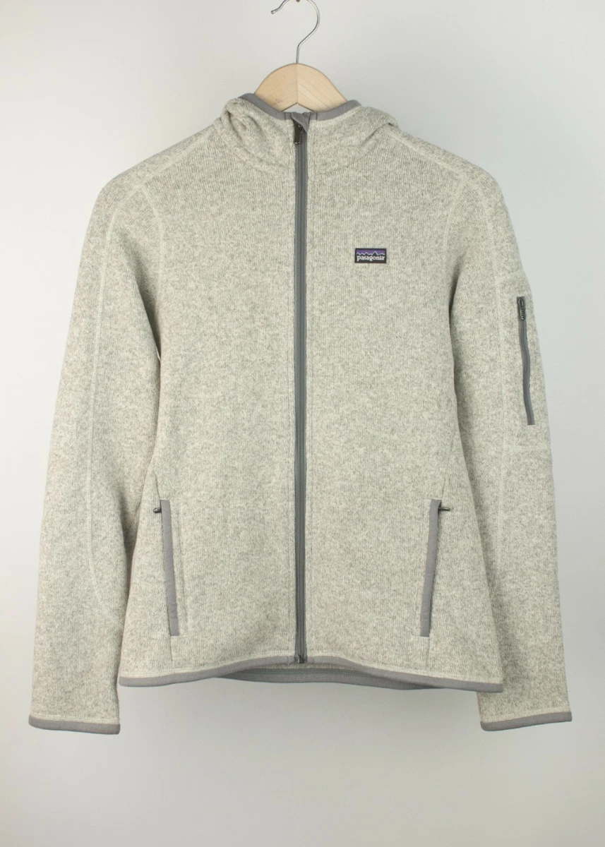 Patagonia Better Sweater Hooded Fleece Full Zip Jacket Oatmeal Gray Size S