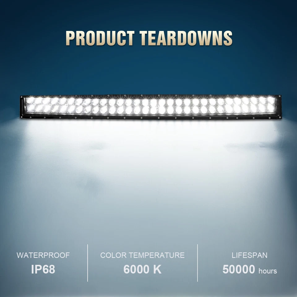 Barra de luz LED curva 42" + montaje en techo + cable para Polaris General XP 4 1000 2016-2025 Foto 3 de 4