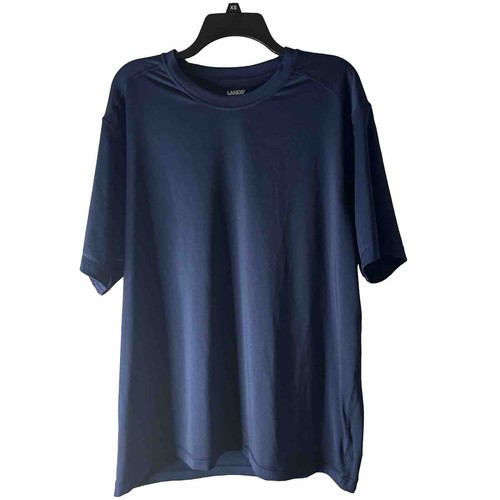 Lands End Herren blau sportliches Kurzarm Trainingsshirt Oberteil Größe XL 46-48