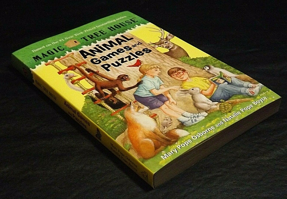 MAGIC TREE HOUSE ANIMAL GAMES AND PUZZLES NEW - 2015 RANDOM HOUSE SC ...