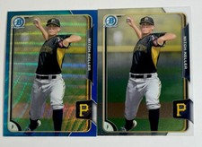 Mitch Keller 2015 Bowman Chrome Blue Wave Refractor & Base Lot FREE SHIPPING