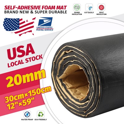 5Sqft Black Foam Versatile Self-Adhesive Neoprene Sponge Rubber Padding Solution