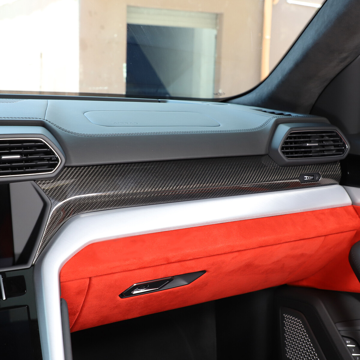 Real Carbon Firber Front Dashboard Cover Trim For Lamborghini Urus 2018-23 US