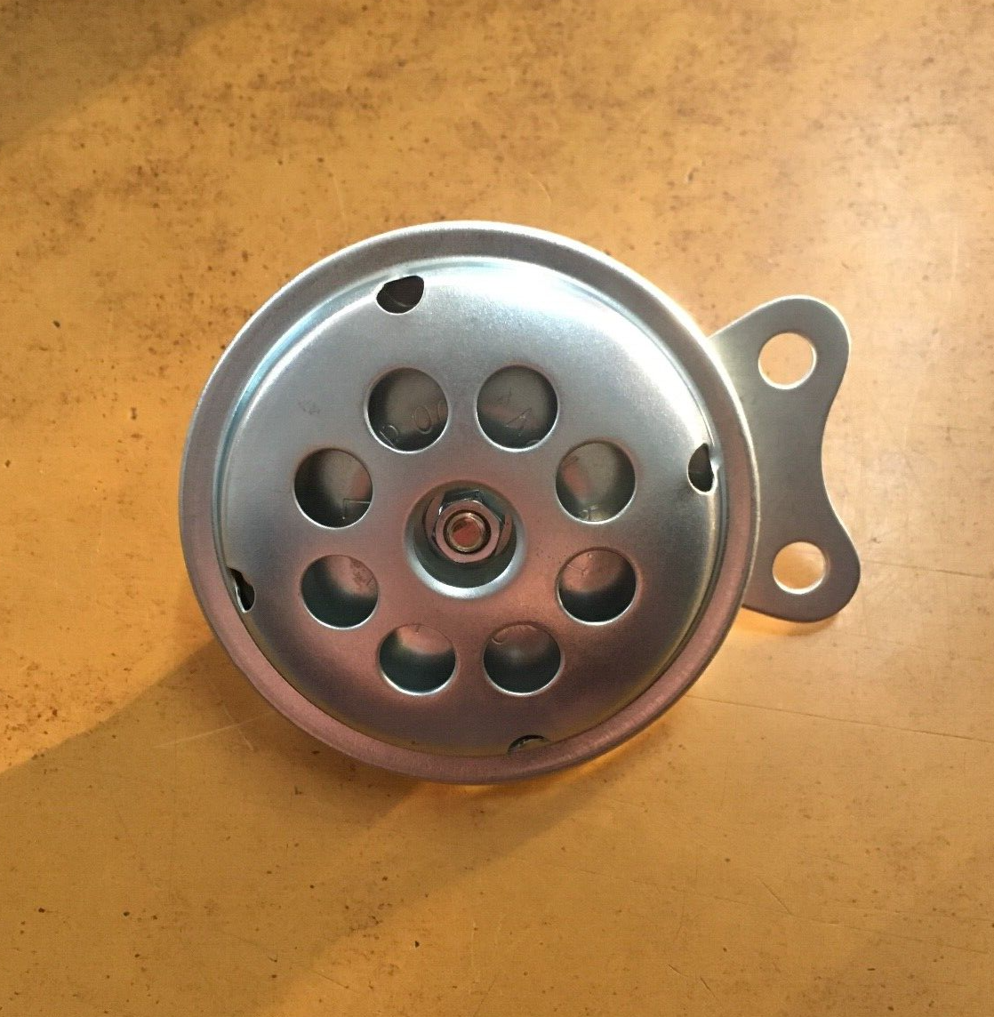 CLACSON 12V DC 110dB diametro 72 mm CROMATO UNIVERSALE MOTO SCOOTER omologato