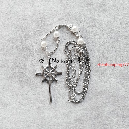 Collar colgante collares joyas Pio Fiore no Banshou Amane Cosplay - Imagen 15 de 17