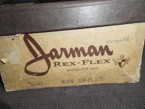 jarmen black slip " REX-FLEX " on mens vintage shoes size 9.5 A - Picture 3 of 5