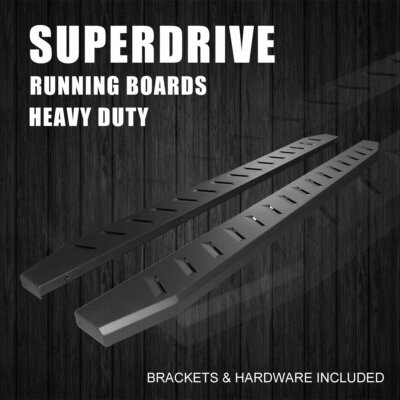 SuperDrive 6'' Raptor Style Steel Side Steps for 2007-2018 GMC Sierra Crew Cab