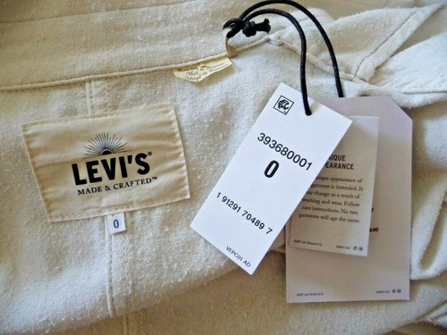 Levi's Made Crafted $348 Trench Coat 0/10 NWT Surf Surplus 100% Raw Silk White - Picture 6 of 10