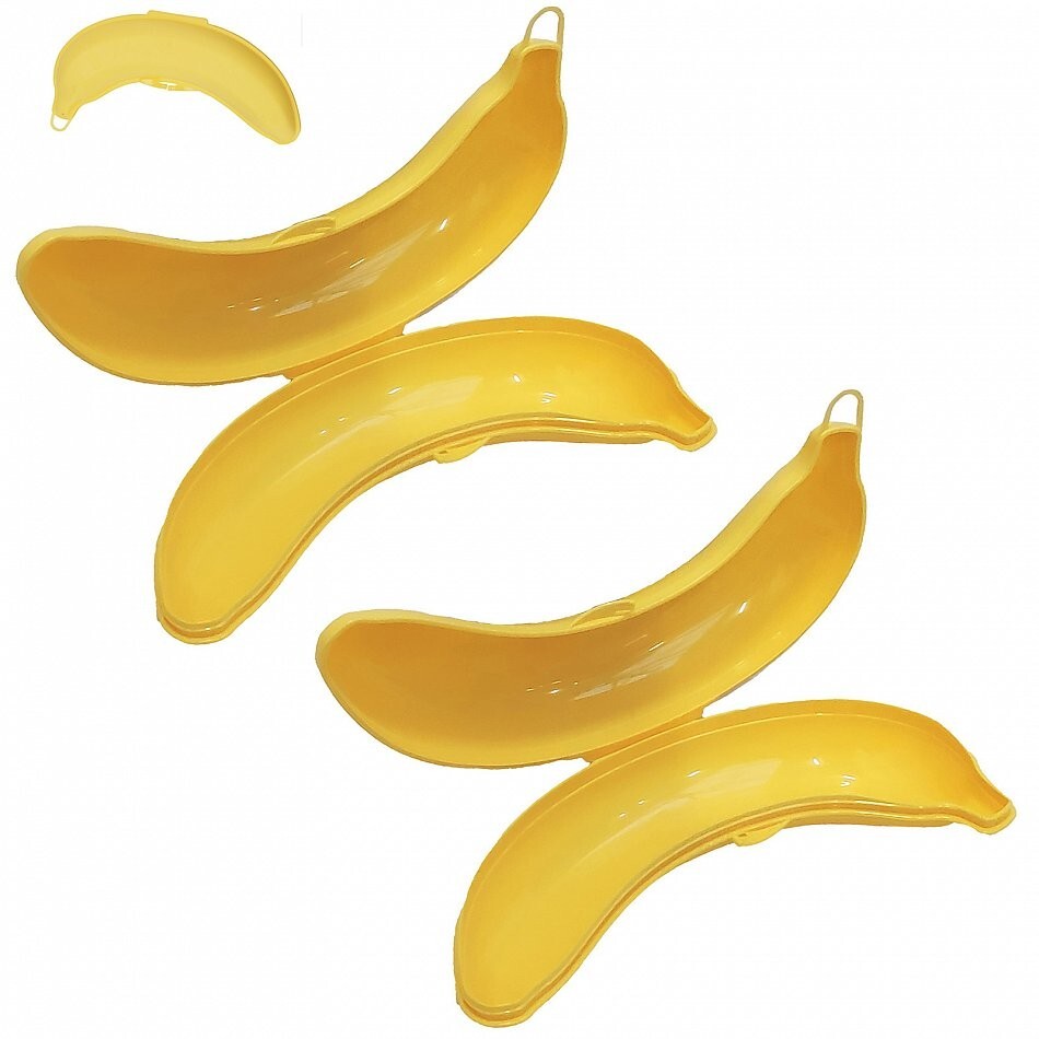 Bananenbox Bananendose Aufbewahrung 2 Stk 22cm Klappbar Aufhänger Lunchbox Obst