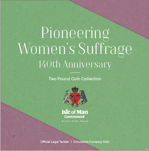 2021 Isle of Man Pioneering Damenwahlrecht 140th Anniversary £ 2 Set - Bild 1 von 3