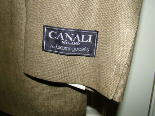 Blazer Lino Marrone Nuovo con Etichette EU 52L US 42L Taupe Marrone Made Italy - Foto 3 di 15
