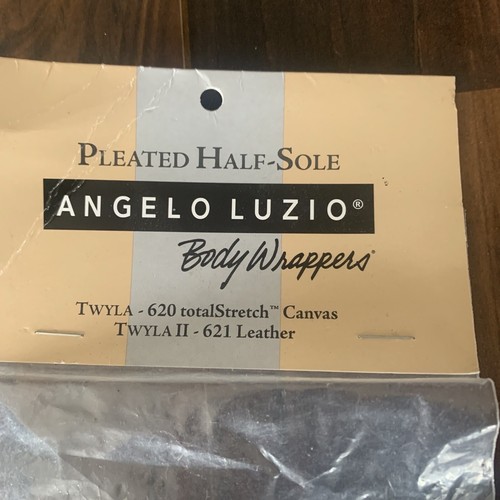 Angelo Luzio Body Wrappers Pleated Half Sole Dance Size Child 10 New In Package - Afbeelding 2 van 6