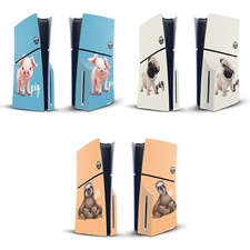 ANIMAL CLUB INTERNATIONAL FACES VINYL SKIN DECAL FOR SONY PS5 SLIM DISC CONSOLE