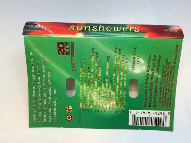 DAN GIBSON’S SOLITUDES Cassette Tape SUNSHOWERS SOLO CLASSICAL PIANO 5DG97141 - Image 4 of 4