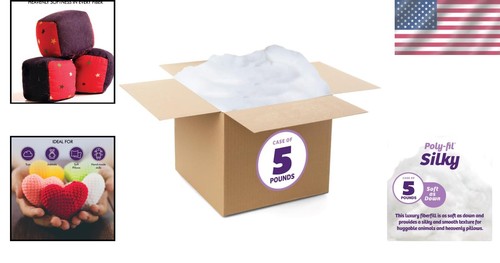 Luxury Soft Pillow Stuffing - Silky Poly-Fil in 5 lb Box, Made in the USA - Picture 2 of 9