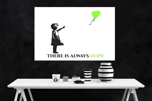 Quote There is Always Hope Banksy Prints for Living Room Wall Art Pictures Decor - Picture 12 of 49