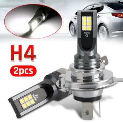 2tlg H4 Birne Hi/Low Beam Auto Motorrad Scheinwerfer Licht Halogen Weiß 6500K A
