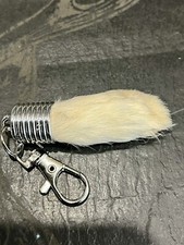 L@@k 2x Real Lucky  Rabbit foot Natural fortune key ring jewellery pendant pagan