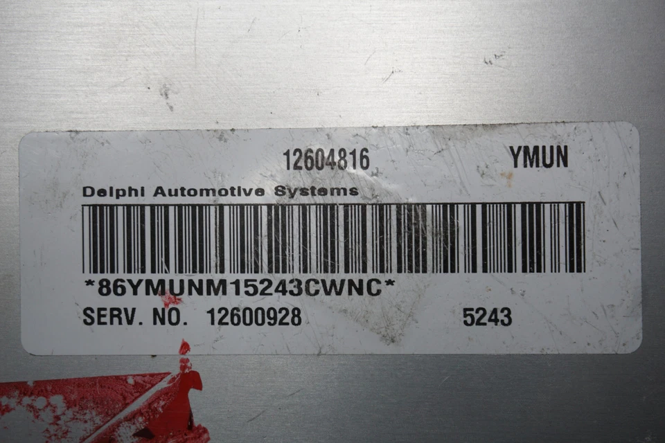 Pontiac Torrent 2006 módulo de computadora de motor de 3,4 L OEM ECM 12604816 Foto 4 de 4