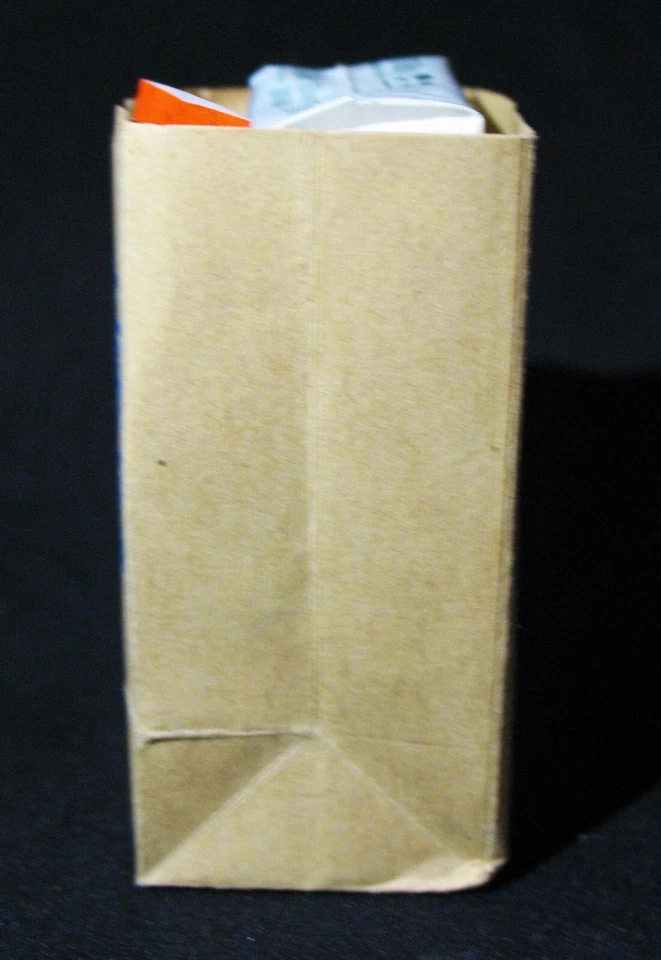 Vtg. Mini Dollhouse Sized Zuru Mini Brands Paper Bag of 5 Groceries Ex. Cond. - Image 3 of 4