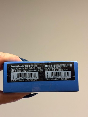 Samsung Portable T5 EVO 2TB USB 3.2 SSD MU-PM2T0G. NEW - Afbeelding 4 van 4
