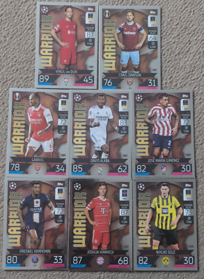Topps Match Attax 22/23 Warrior Chrome Karten - Start oder Komplett Dein Set