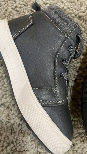 Wonder Nation Little Boy Shoes Size 8 Gray Boots Dress shoes - Picture 6 of 7