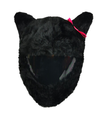 black cat with fangs motorcycle helmet Moto Loot Cover for Helmet, Fun Rides and Gifts (Cover Only. Helmet Not Included) Enhance your motorcycle helmet with a trendy cat helmet cover from Ubuy Italy Black Helmet Cat Ears: 3D
