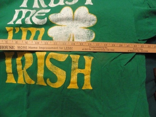T shirt Trust Me I'm Irish Shamrock St. Patrick's Day Adult 2XL 100% Cotton - Picture 2 of 3