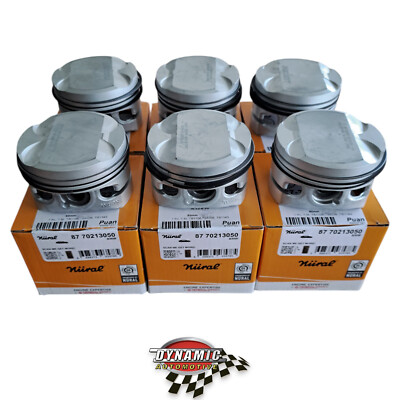 6X 80.00MM NURAL PISTON & RING FOR BMW M52 M52B0 2.0 Z3 Z4 E36 E39 E46 320i 520i